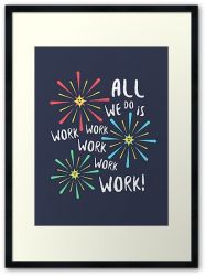 All Firework and No Play - Framed Print