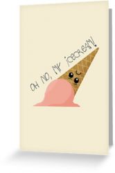 Oh no, my ice cream! - Greeting Card