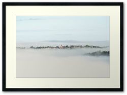 Mayfield in the Mist - Framed Print